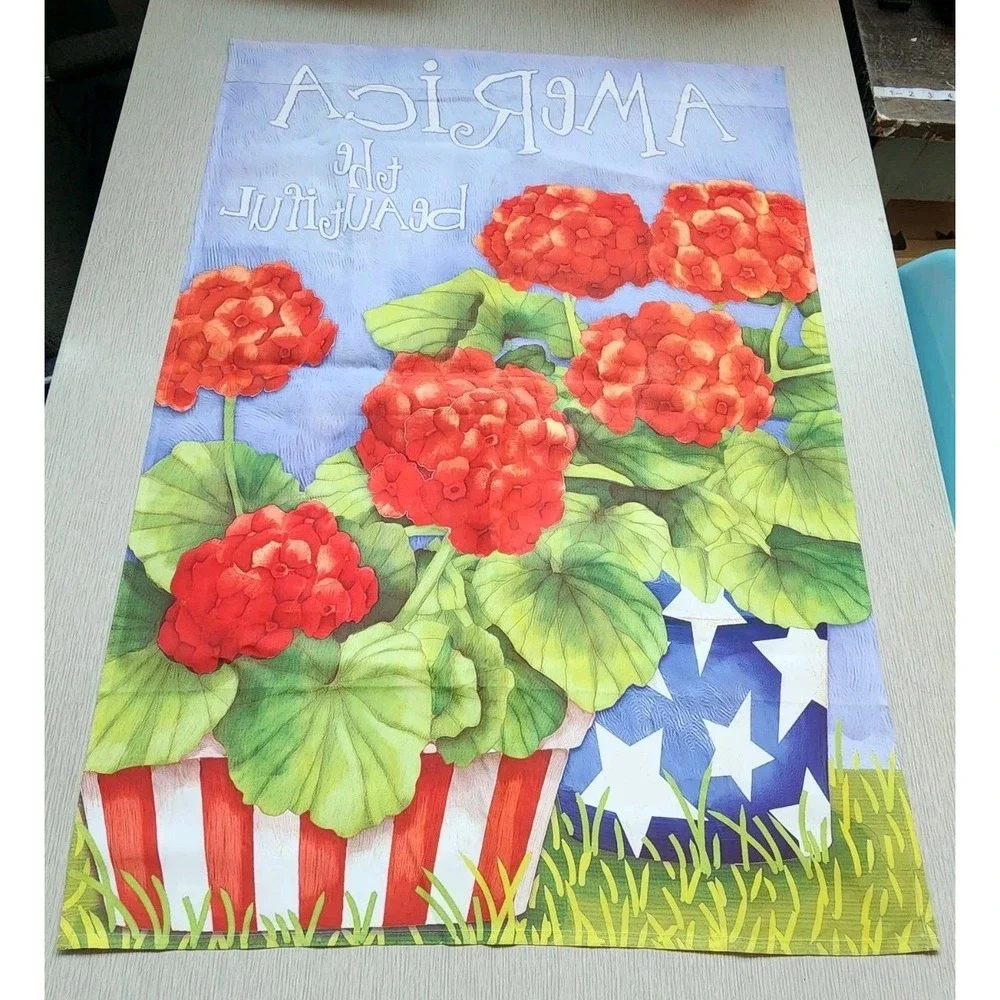 Decorative Garden Flags Lot Of 5 Welcome Patriotic Wreath Fall Wise Men Religion